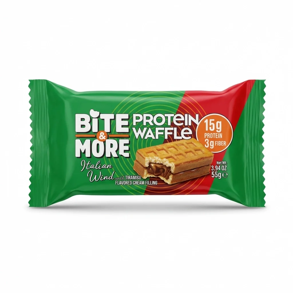 Bite Protein Waffle with Tramisu Flavoured Cream Filling (12 Piece) - Image 4
