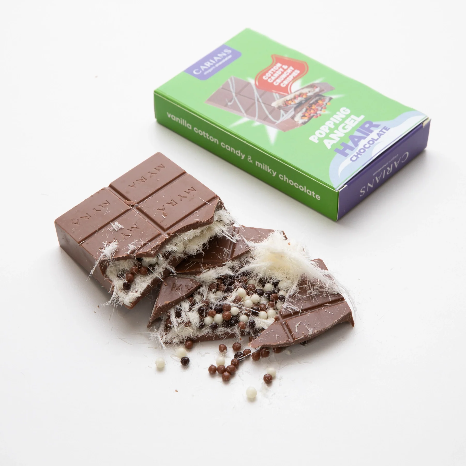 Carians Popping Angel Hair Chocolate Bar - Image 2