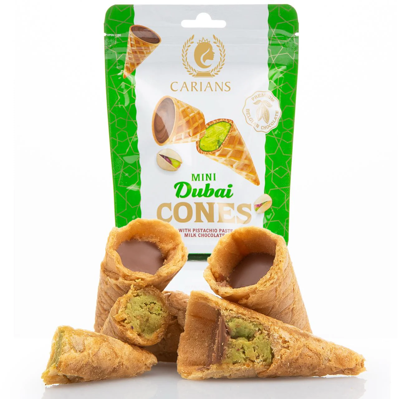 Dubai Chocolate Bite Size Mini Cones  - (12 Packs) - Image 9