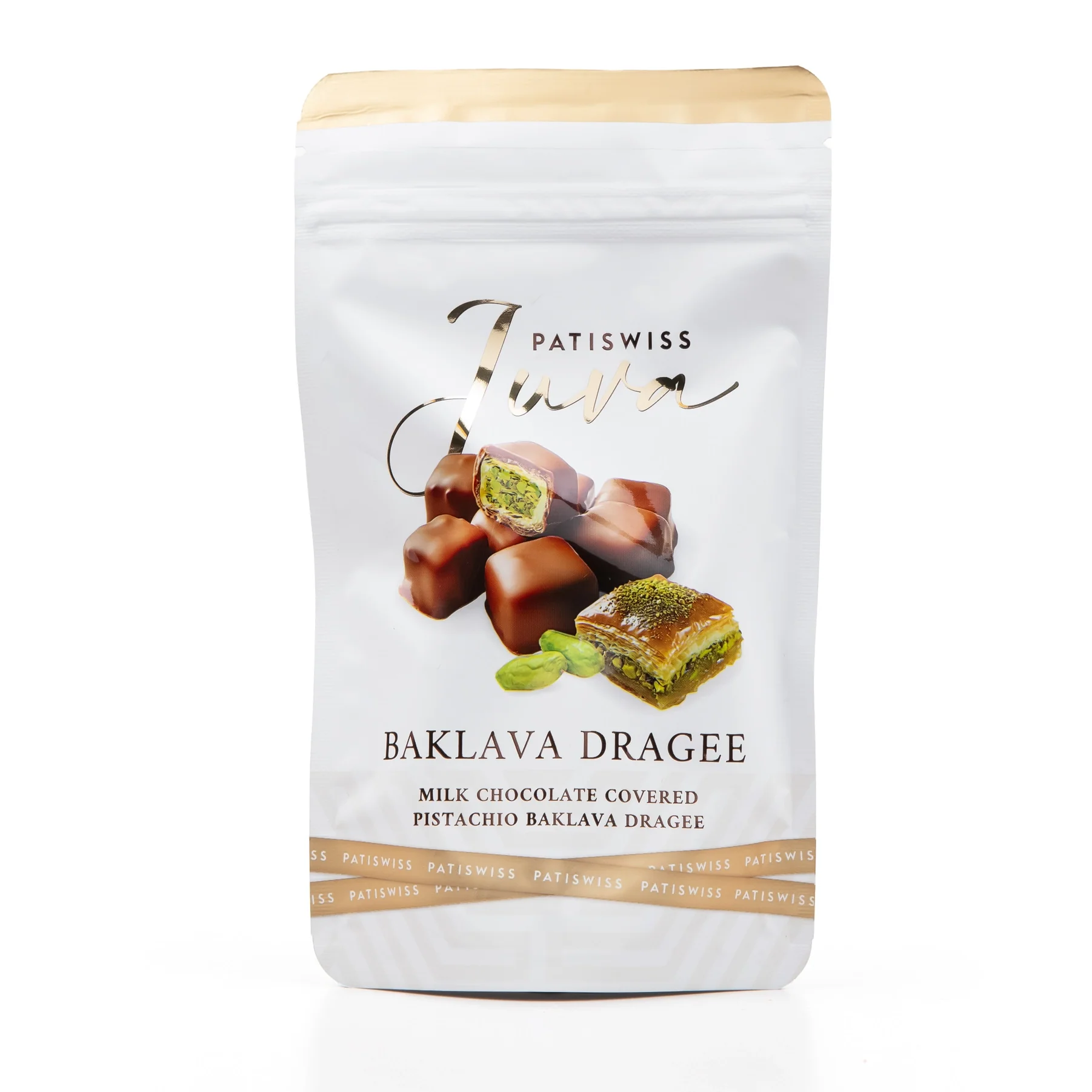 Juva Milk Chocolate-Coated Turkish Baklava Dragees with Pistachios - Image 3