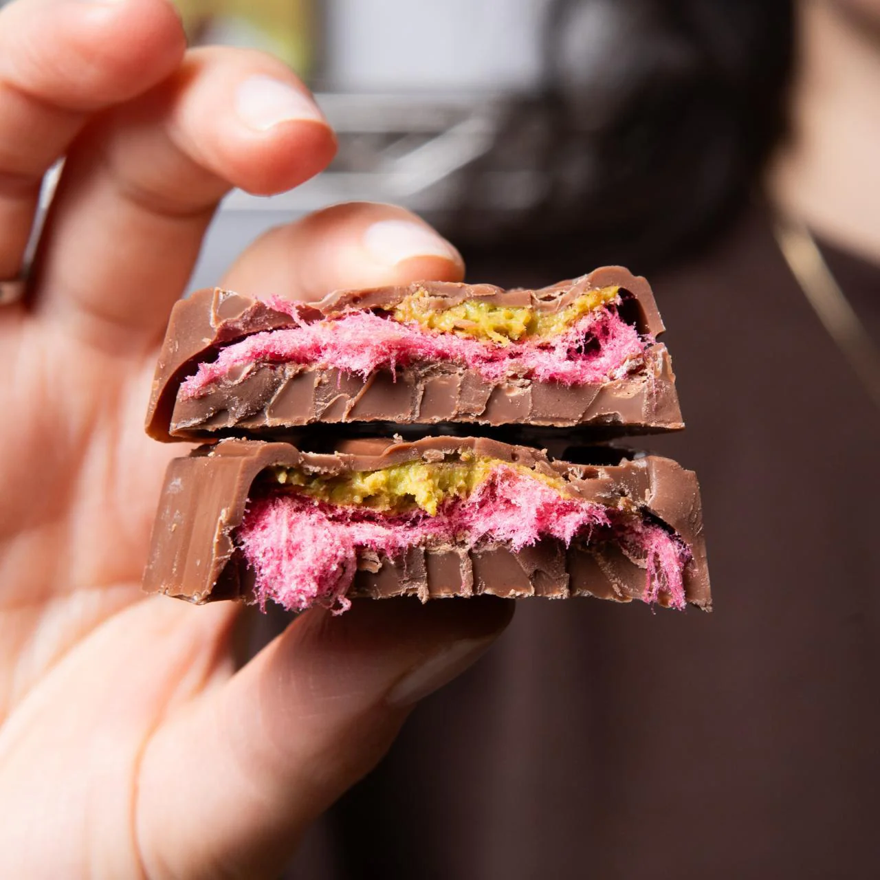 Viral Cartoon Angel Hair Dubai Chocolate Bar - Pink Cotton Candy - Image 8