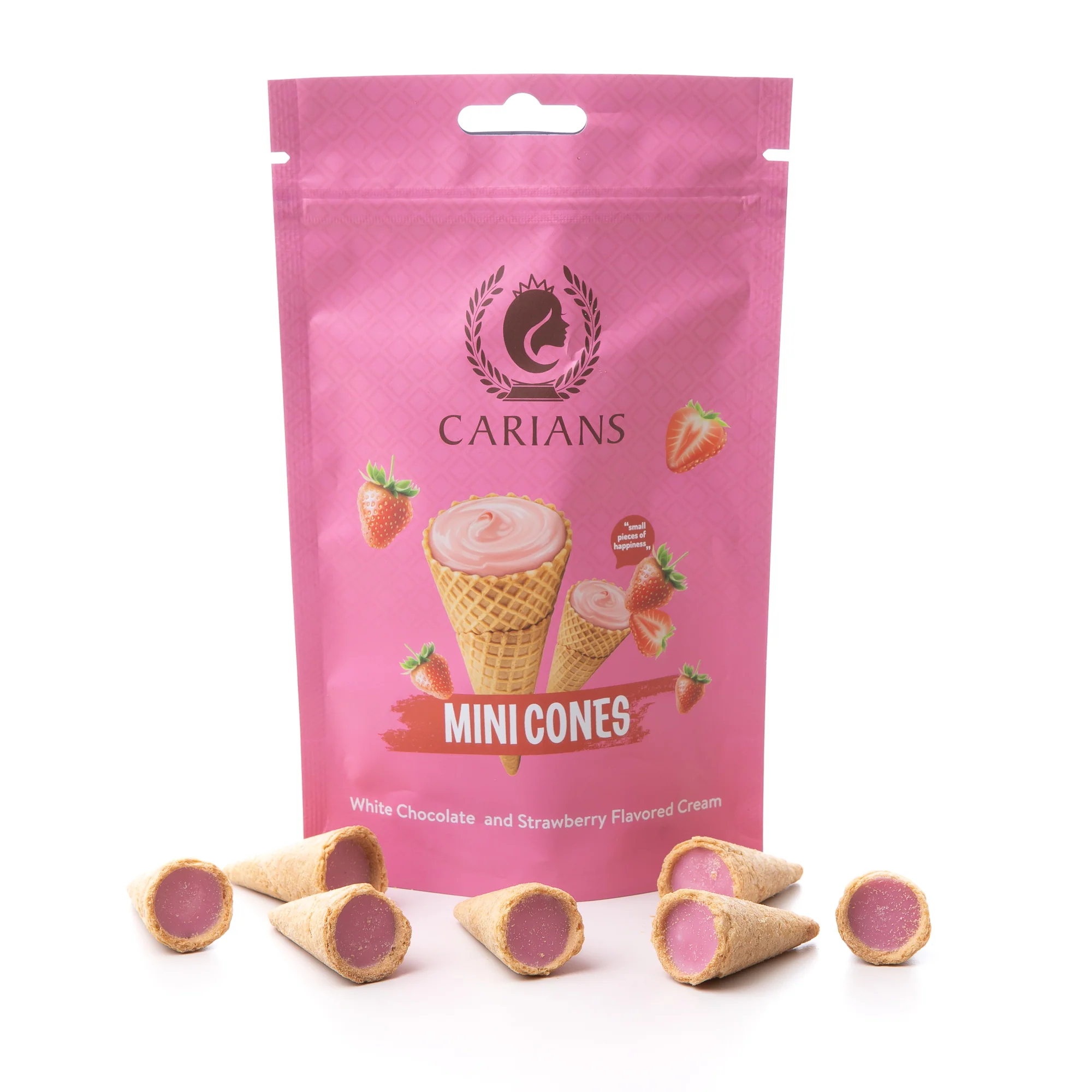 Milky Chocolate Strawberry Mini Cones (12 Pack) - Image 3