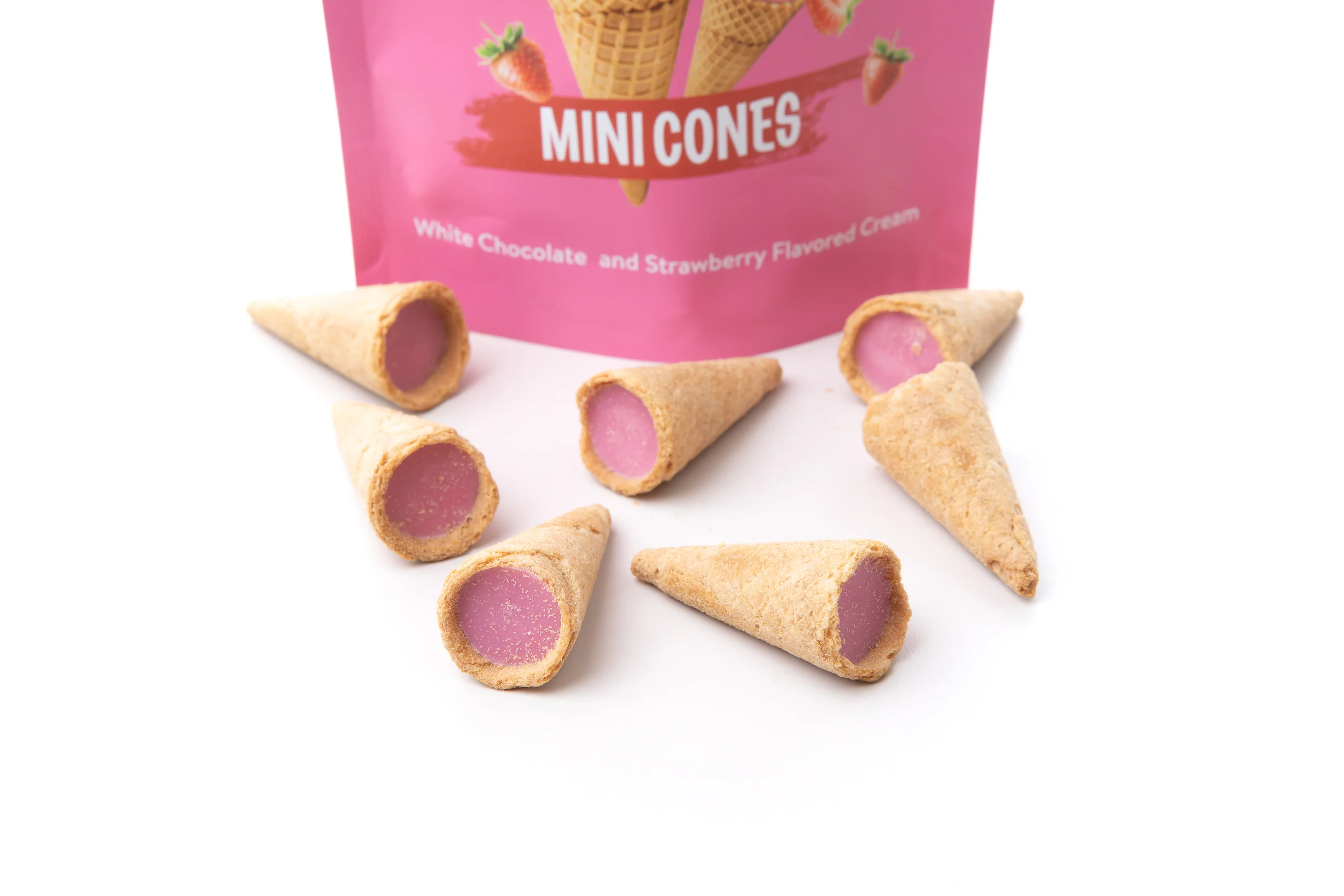 Milky Chocolate Strawberry Mini Cones (12 Pack) - Image 4