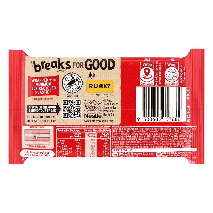 Australian Nestle Kit Kat Neapolitan Bar 1.48 oz (42g) - Image 4