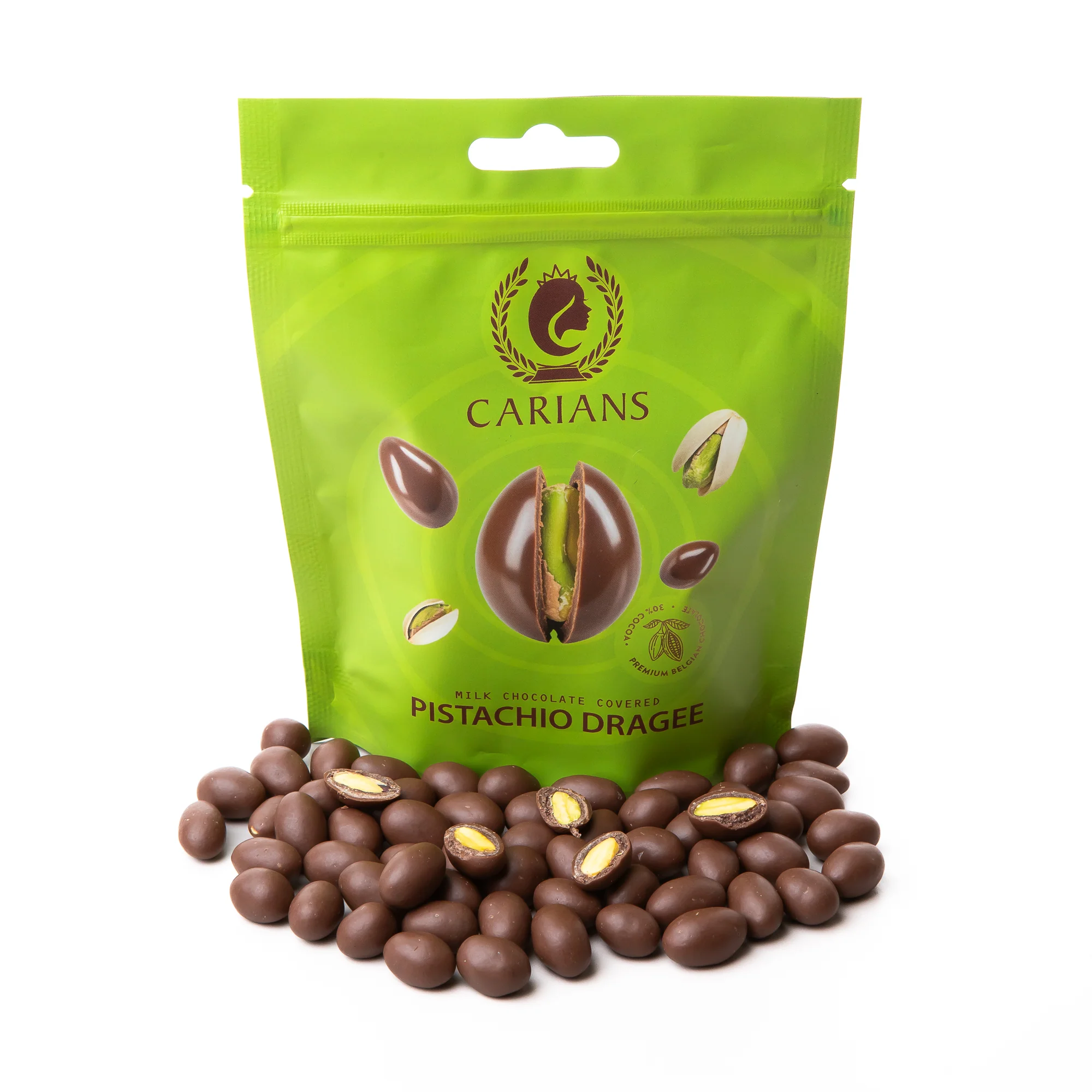 Chocolate Covered Pistachio Dragee Candy (12 Pack) - Image 4