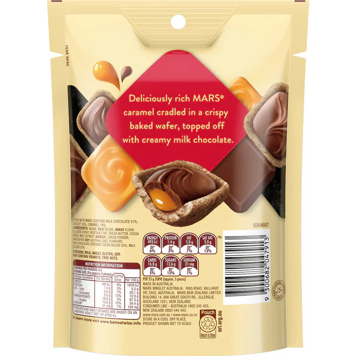 Australian Pods Mars Chocolate Snack & Share Bag - Image 8