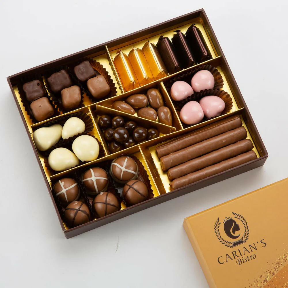 Carians Luxury Premium Chocolate Box - Royal Red Ribbon - Image 6