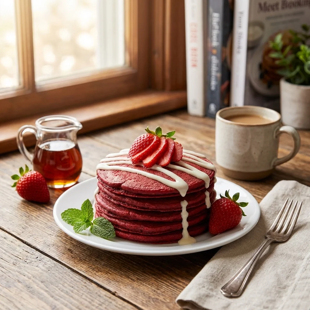 Red Velvet flavor,Protein Pancake, Pillowy-Soft Pancake Joy (12 Piece) - Image 5
