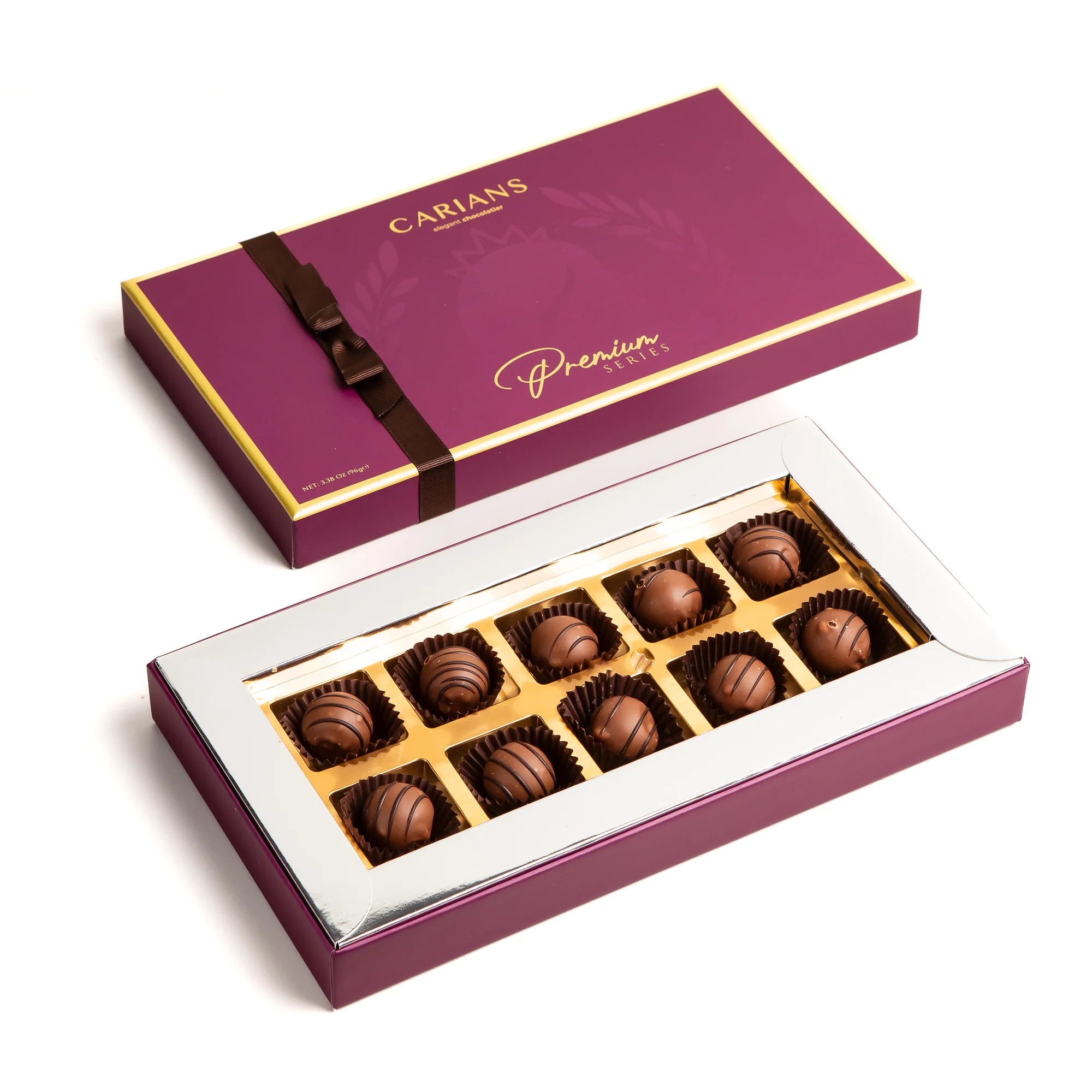 Carians Assorted Dark Chocolate Gift Basket in Dark Chocolate Varieties, Gold Ribbon - Image 5